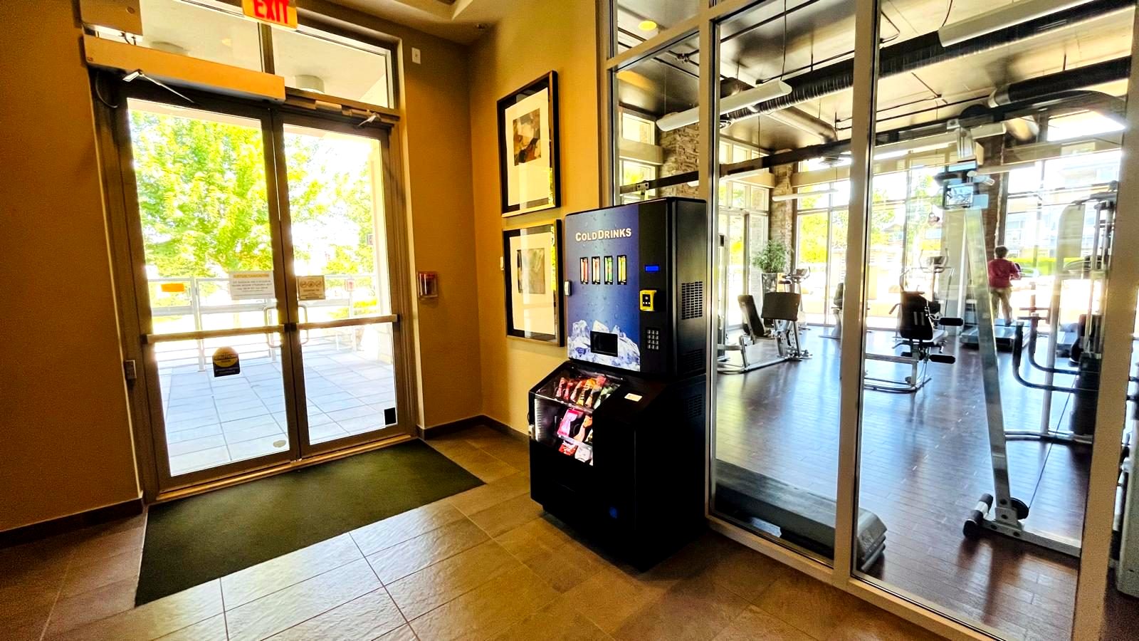 CanBite vending machine at a fitness centre entrance