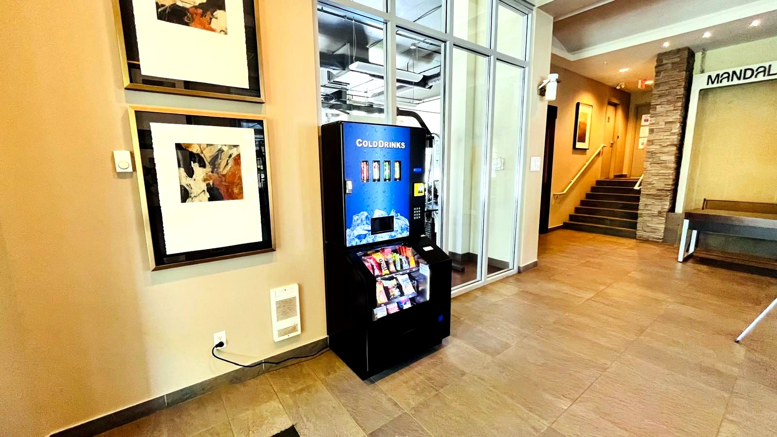 CanBite vending machine in a residential lobby